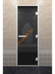 Дверь стеклянная DoorWood Хамам графит, 2000х800 мм