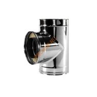 Сэндвич-тройник ВУЛКАН Z50R, 90 гр, нержавейка AISI 321/оцинковка, d 160/260 мм