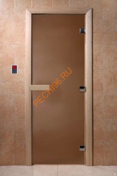 Дверь стеклянная DoorWood бронза матовая, 2000х600 мм
