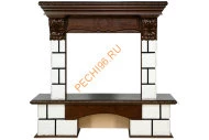 Портал Royal Flame Pierre Luxe белый под очаги Vision 23