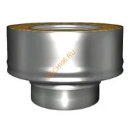 Переходник моно-термо ВУЛКАН Z50R, нержавейка AISI 321/оцинковка, d 250/350 мм