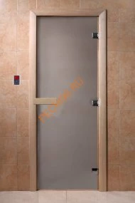 Дверь стеклянная DoorWood сатин, 2000х600 мм