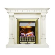 Электрокамин Dimplex Dallas с очагом Danville Antique Brass FB2 слоновая кость