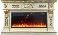 Электрокамин Royal Flame Corsica слоновая кость с патиной с очагом Vision 42 LED