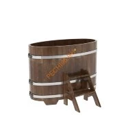 Купель для бани BentWood овальная из сращённой морёной лиственницы, 0,69х1,31 м