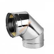 Сэндвич-отвод ВУЛКАН V50R, 90 гр, нержавейка AISI 321/304, d 250/350 мм