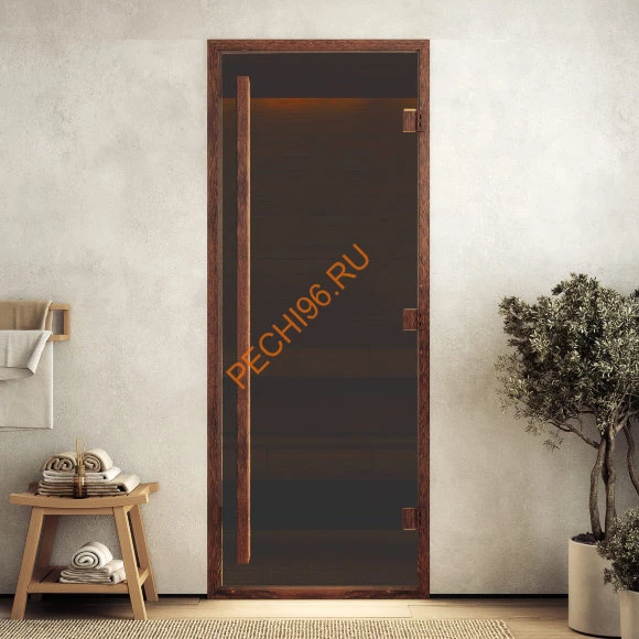Дверь стеклянная DoorWood Хамам АРТ Wood 29 бронза матовая