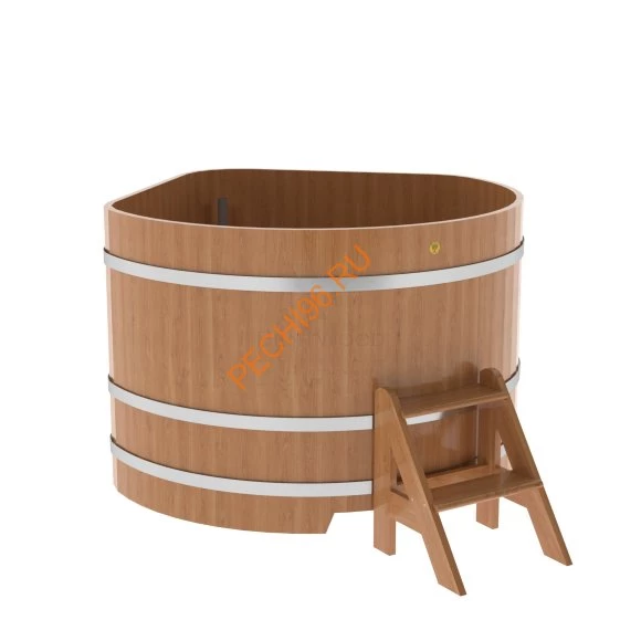Купель для бани BentWood угловая из дуба Премиум, 1,37х1,37 м