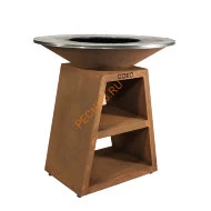 Уличный гриль Coeo TRIO 98 CORTEN, высота 110