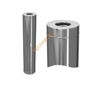 Сэндвич труба 1м Титан KraftBerg, d 220/300 321/430-0,5/0,5мм