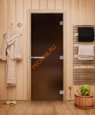 Дверь стеклянная DoorWood Эталон, 1900х700 мм, стекло бронза матовая 10 мм