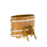 Купель для бани BentWood овальная из лиственницы Рустик, 0,69х1,31 м