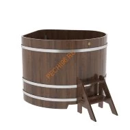 Купель для бани BentWood угловая из морёного дуба Премиум, 1,37х1,37 м