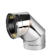 Сэндвич-отвод ВУЛКАН Z50R, 90 гр, нержавейка AISI 321/оцинковка, d 150/250 мм