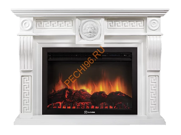 Электрокамин Electrolux EFP/P-3020LS с порталом Firelight Vittoriano 30, белый