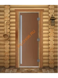 Дверь стеклянная DoorWood «Престиж» PRO, 800х2000мм, бронза матовая