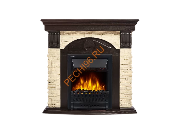 Электрокамин Electrolux Classic EFP/P-1020LS с порталом Firelight Torre Classic, слоновая кость, венге