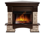 Электрокамин Electrolux EFP/P-2520LS с порталом Firelight Forte Wood 25U угловой, камень коричневый