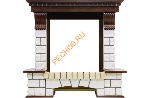 Портал Royal Flame Pierre Luxe белый под очаг Jupiter/Dioramic 28/Symphony