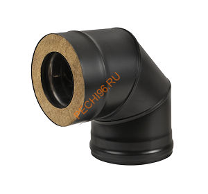 Сэндвич-отвод 90 гр Везувий BLACK (AISI 430/0,5мм) d 120/200 мм