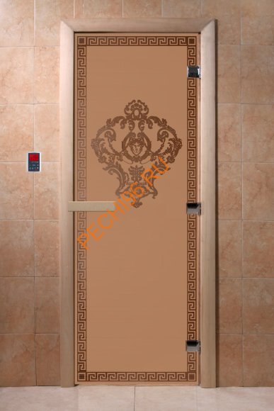 Дверь стеклянная DoorWood «Версаче бронза матовая», 1700х700 мм